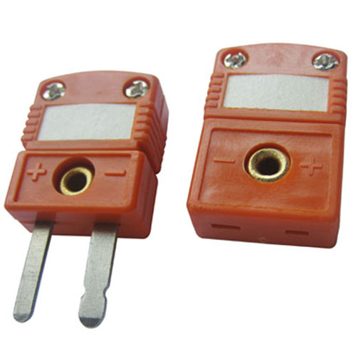 ZZ-M09-S - плоский мини-разъем, для подключения термопар типа ТПП (S), оранжевый.